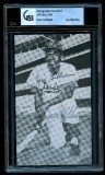 Jim Gilliam Autographed Postcard  (Los Angeles Dodgers)